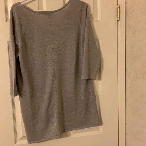 Le Chateau light grey sparkle sweater - Picture 3 of 3